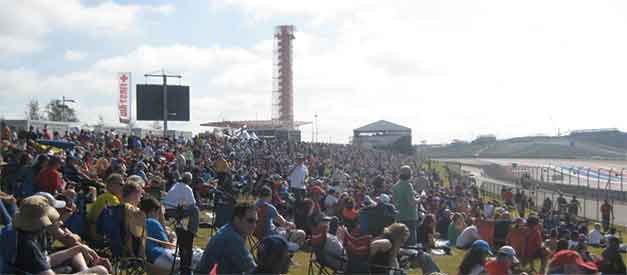 GA General Admission Seating at US Grand Prix Circuit of America